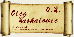 Oleg Muskalović vizit kartica